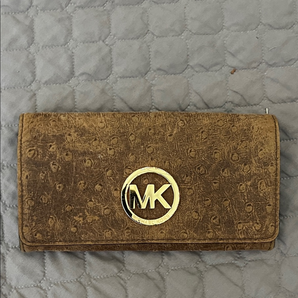 Michael Kors brown embossed wallet